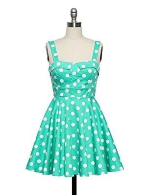 50s Style Polka Dot Swing Dress